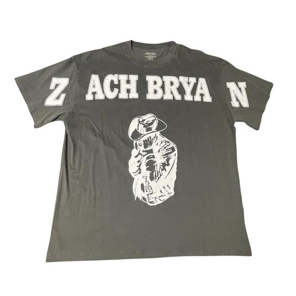 Zach Bryan Burn Burn Burn 2023 Tour Concert Buckeye T-Shirt Gray XL Men